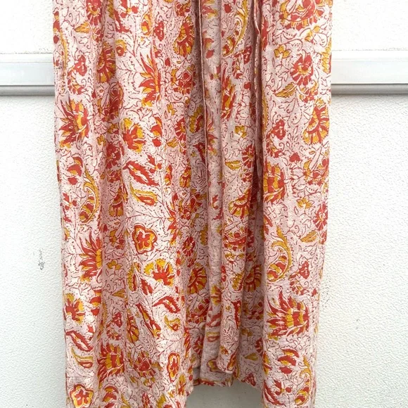 NEW Lucky Brand Maxi Dress Women XL Floral 100% Cotton Wrap Dress Cottagecore - Picture 10 of 13